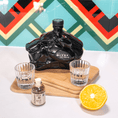 Cargar la imagen en la vista de la galería, Kit Mezcalero Espadín de Mezcal Mitre con vasos cruz y sal de gusano - Experiencia completa premium