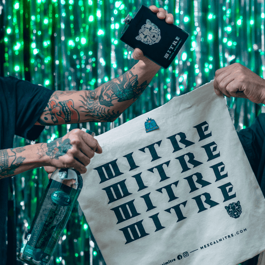 Ecobag ecológica del Kit Party Origen Mezcal Mitre - accesorio sostenible para amantes del mezcal artesanal