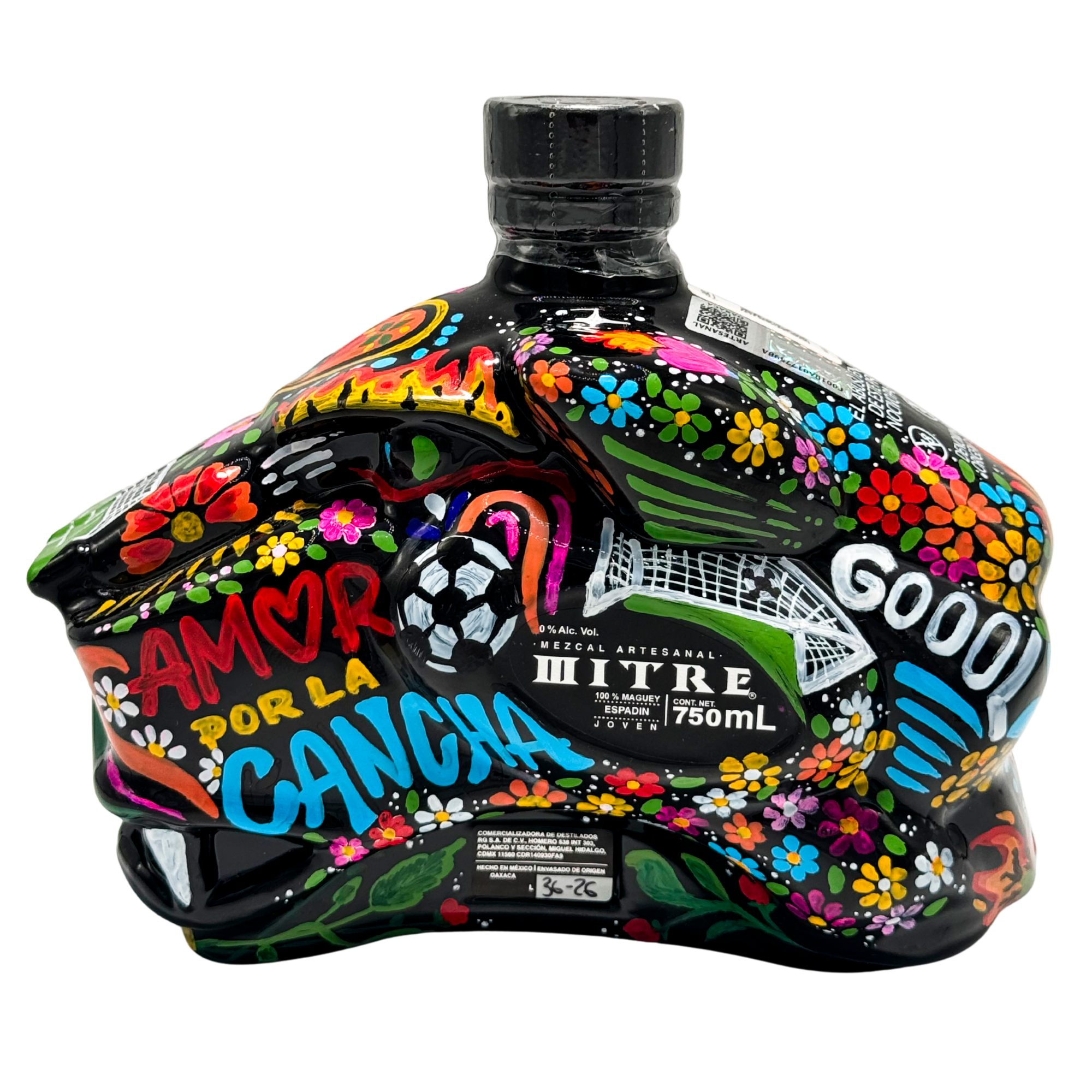 Mezcal Mitre Espadín Edición Mundial — Botella Pintada a Mano - Mezcal Mitre