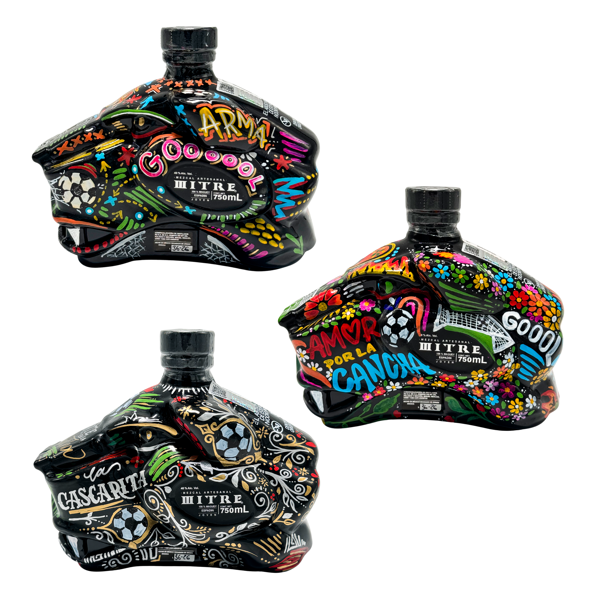 Mezcal Mitre Espadín Edición Mundial — Botella Pintada a Mano - Mezcal Mitre