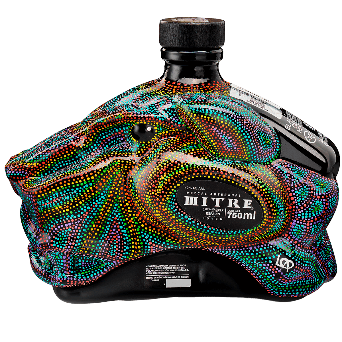 Mezcal Mitre Arte Colectivo | Botella Pintada a Mano | Pieza de Colección