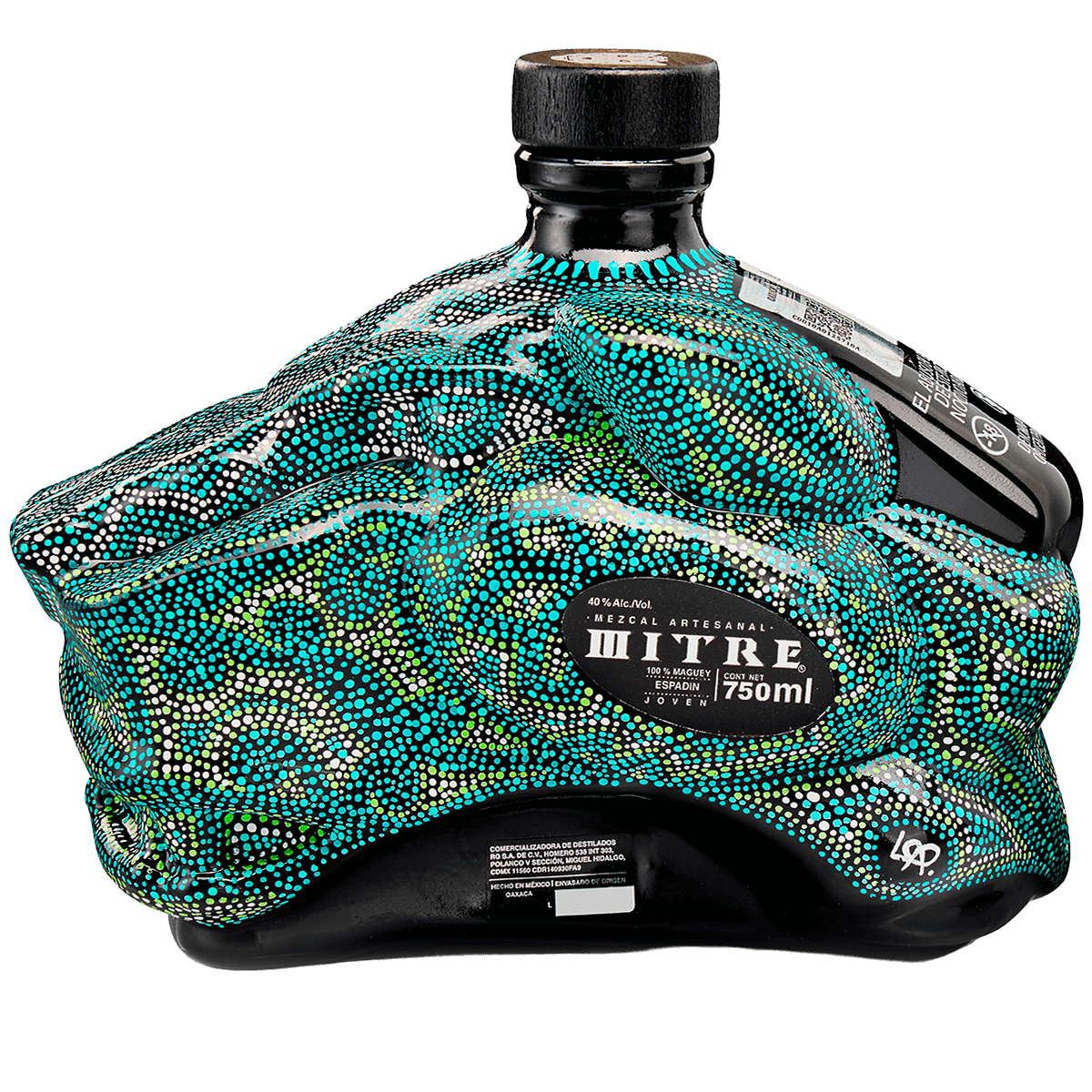 Mezcal Mitre Arte Colectivo | Botella Pintada a Mano | Pieza de Colección