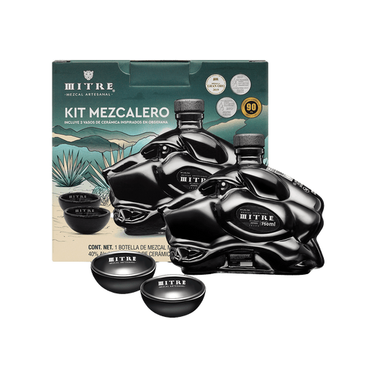 Kit Mezcalero Espadín | Mezcal Mitre Premium + Vasos de ceramica - Mezcal Mitre