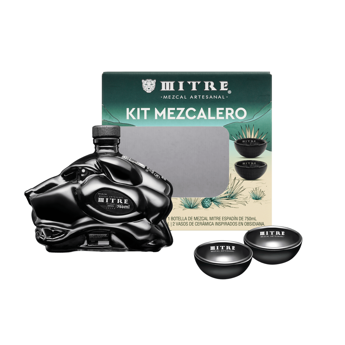 Kit Mezcalero Espadín | Mezcal Mitre Premium + Vasos de ceramica - Mezcal Mitre