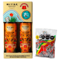 Cargar la imagen en la vista de la galería, Kit premium Mezcal Mitre Origen con Tamborines - dos botellas de mezcal artesanal y dulces de tamarindo
