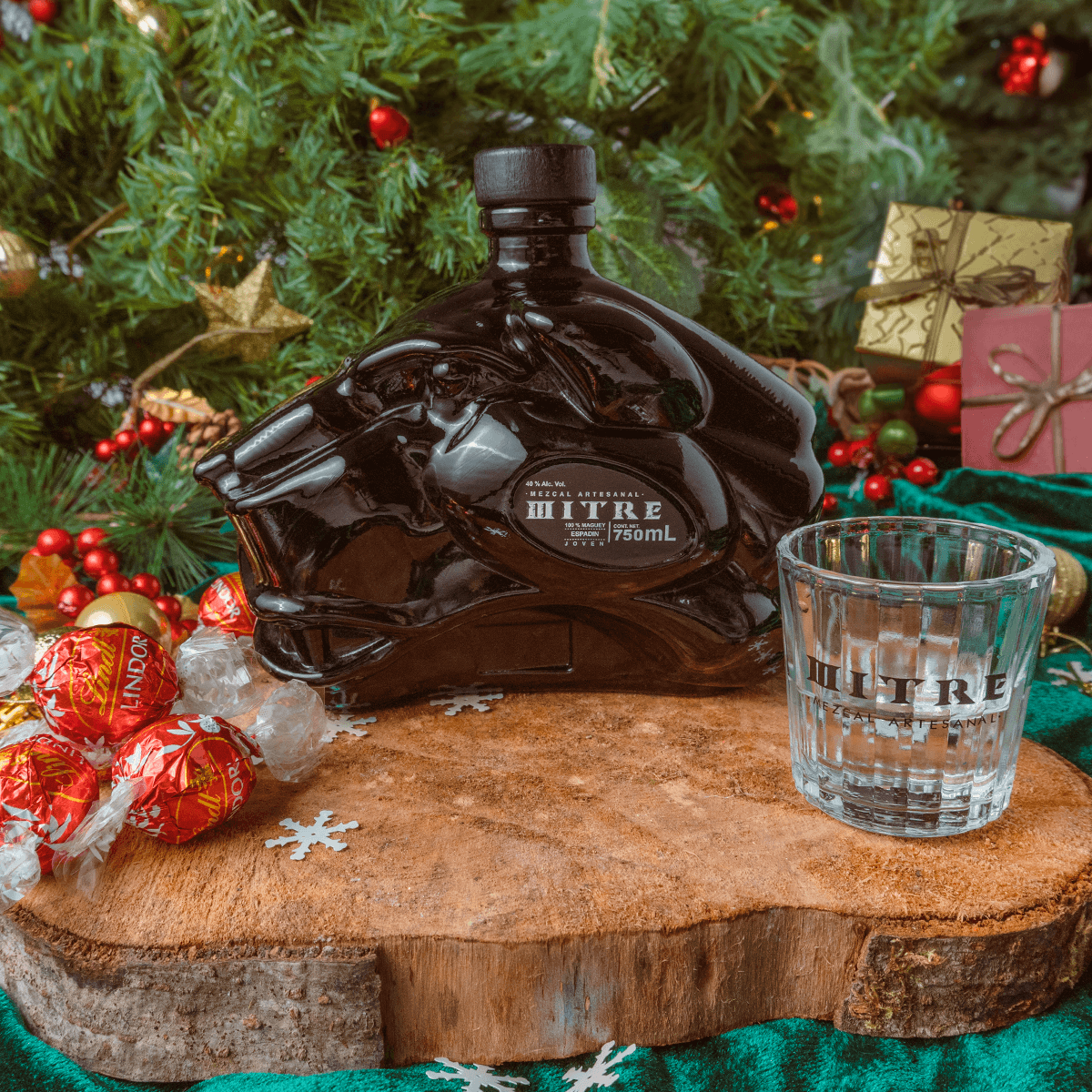 Kit Regalo Gourmet | Mezcal Mitre + Chocolates Lindor