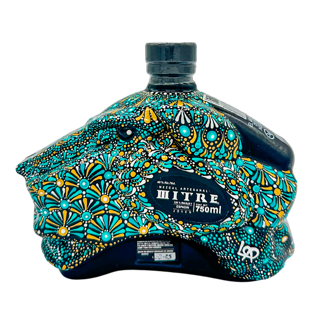 Mezcal Mitre Arte Colectivo | Botella Pintada a Mano | Pieza de Colección