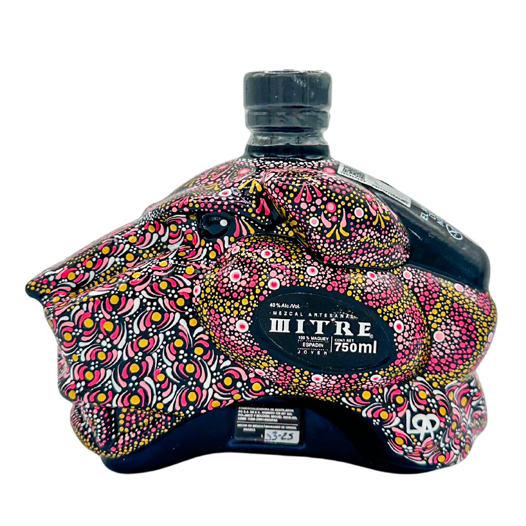 Mezcal Mitre Arte Colectivo | Botella Pintada a Mano | Pieza de Colección