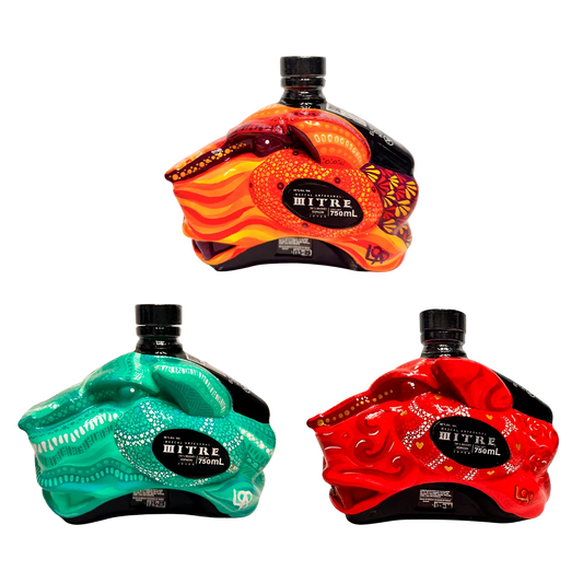 Mezcal Mitre Arte Colectivo | Botella Pintada a Mano | Pieza de Colección - Mezcal Mitre