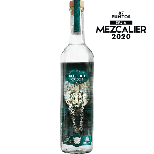 Botella de Mezcal Mitre Origen Artesanal Joven 100% Agave Espadín