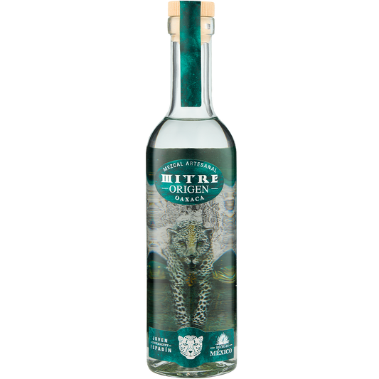 Botella de Mezcal Mitre Origen 375ml - Mezcal artesanal 100% agave espadín de Oaxaca