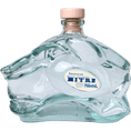 Cargar la imagen en la vista de la galería, Vista frontal de botella escultural Mezcal Mitre Triple Agave con empaque regalo premium

